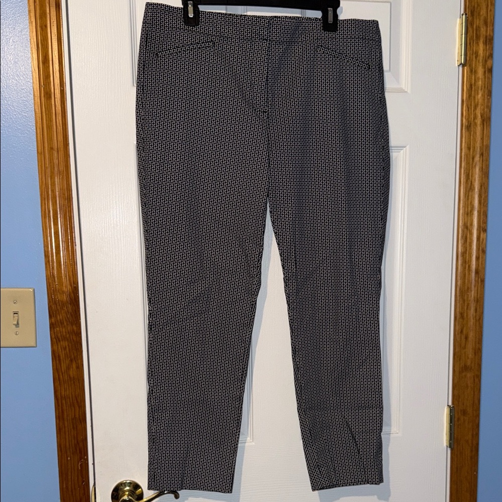J.Jill Black and White Patterned Pants